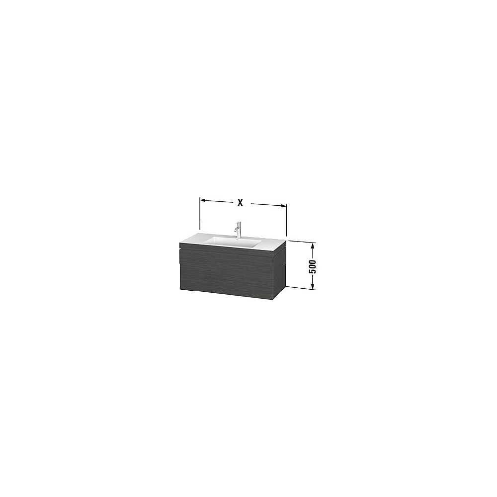 Duravit L-Cube Waschtisch-Set C-bonded wh Echtholzfurnier 480x800x500mm Eiche dunk... DURAVIT-LC6917O7272 4053424408194 (Abb. 3)