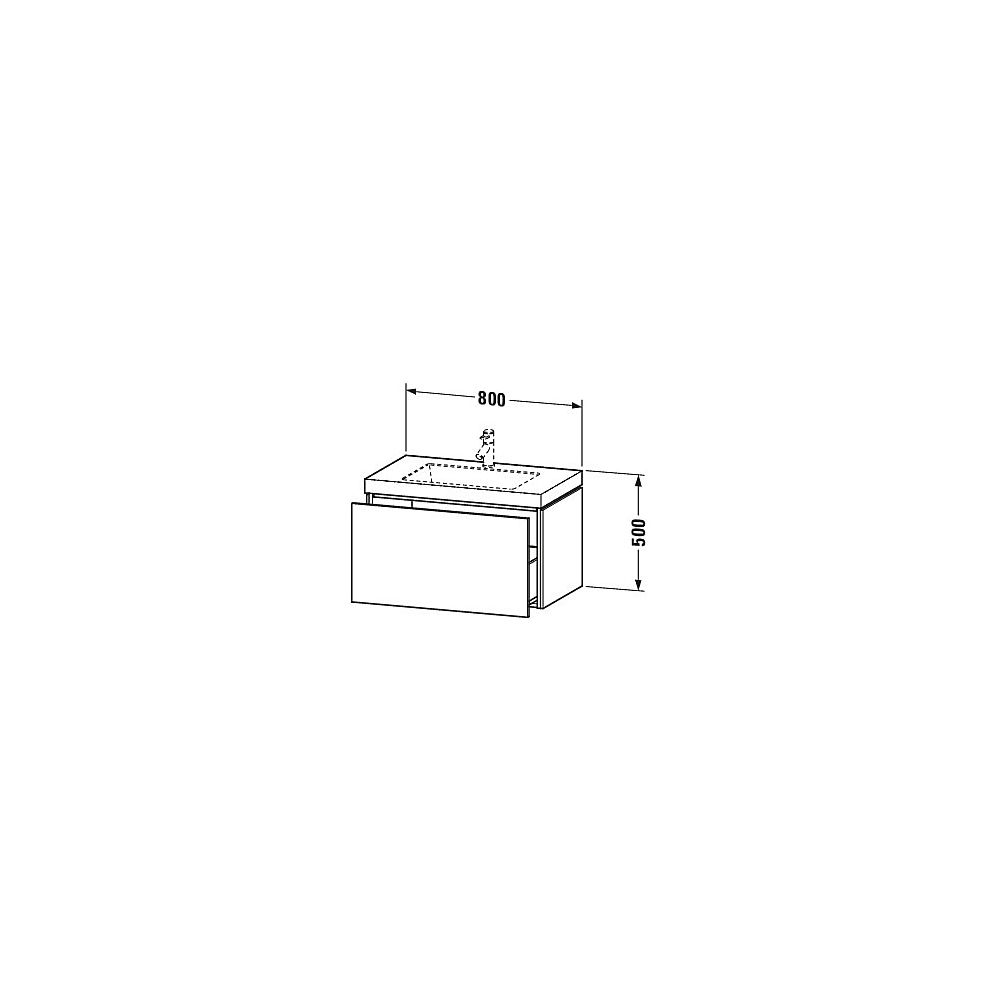 Duravit L-Cube Waschtisch-Set C-bonded wh Echtholzfurnier 480x800x500mm Eiche dunk... DURAVIT-LC6917O7272 4053424408194 (Abb. 4)