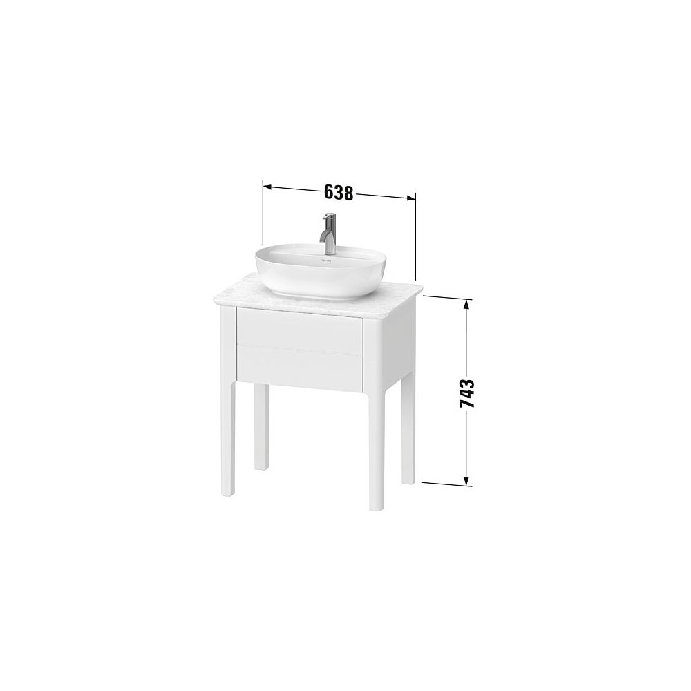 Duravit Luv Konsolenwaschtischunterbau bodenstehend 450x638x743mm, ohne KSP Steing... DURAVIT-LU956009292 4053424465333 (Abb. 3)