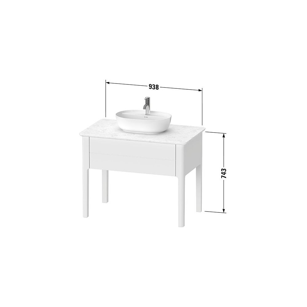 Duravit Luv Konsolenwaschtischunterbau bodenstehend 570x938x743mm ohne KSP Weiß Se... DURAVIT-LU956403636 4053424987491 (Abb. 3)