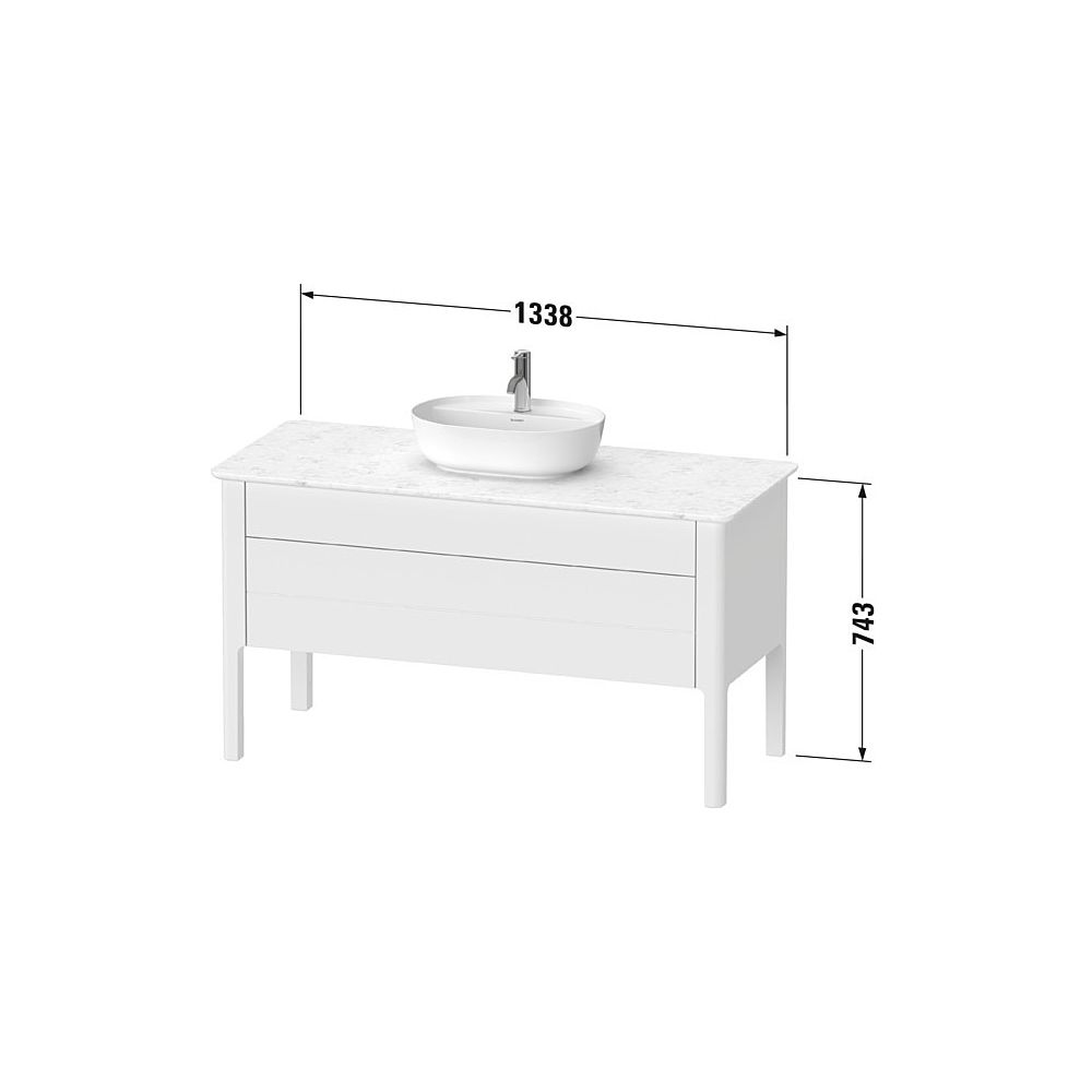 Duravit Luv Konsolenwaschtischunterbau bodenstehend 570x1338x743mm ohne KSP Steing... DURAVIT-LU956609292 4053424465692 (Abb. 3)