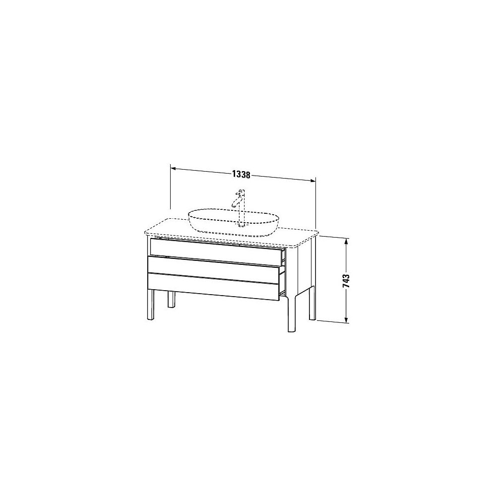 Duravit Luv Konsolenwaschtischunterbau bodenstehend 570x1338x743mm ohne KSP Steing... DURAVIT-LU956609292 4053424465692 (Abb. 4)