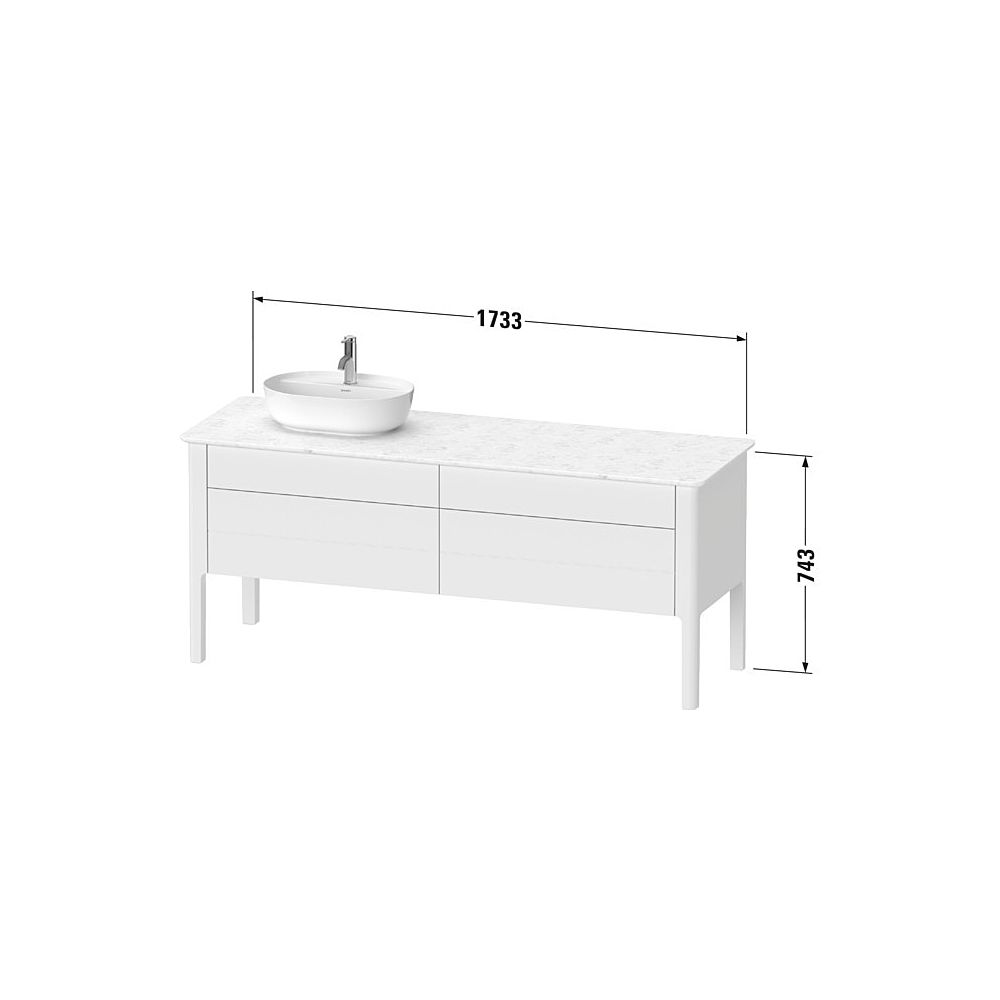 Duravit Luv Konsolenwaschtischunterbau bodenstehend 570x1733x743mm R ohne KSP 2 AZ... DURAVIT-LU9568R9292 4053424465876 (Abb. 3)