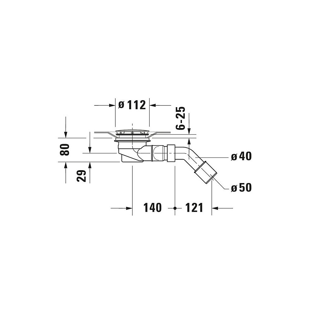 Duravit D-Code Duschwannenablauf aus Kunststoff 160x205x110mm, Chrom glänzend,... DURAVIT-791260000001000 4053424177250 (Abb. 2)