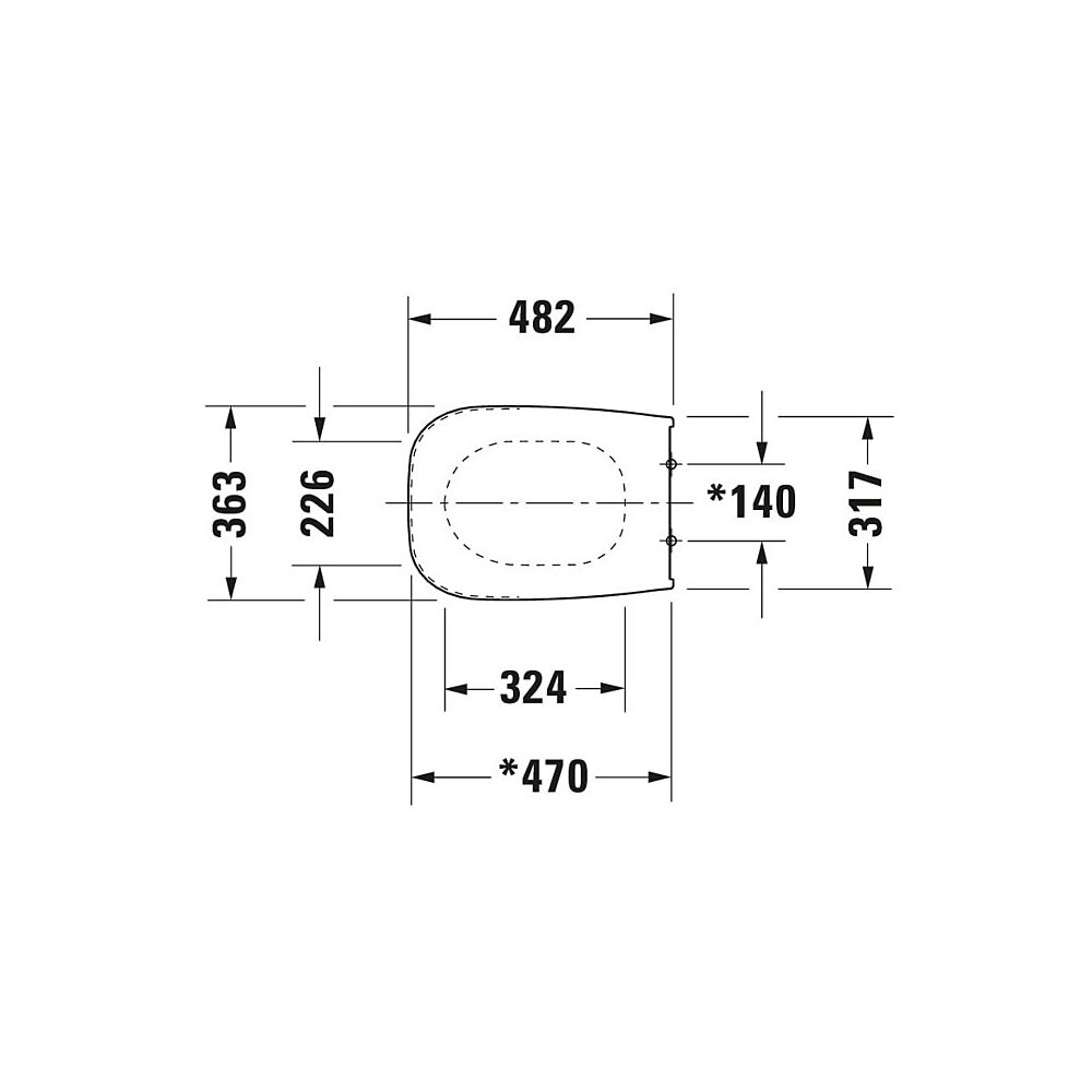 Duravit D-Code WC-Sitz Weiß HG 362x55x478mm mit Absenkauto. Sitzgarnitur ab. vorne... DURAVIT-0062090096 4021534569319 (Abb. 13)