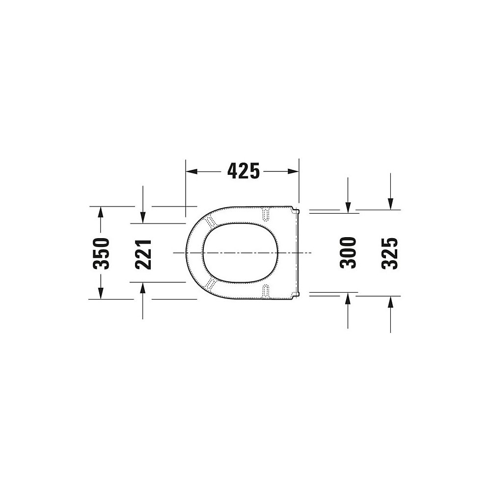 Duravit Starck 3 WC-Sitz D-shaped, Weiß Hochglanz 370x38x436mm, ohne Absenkautomat... DURAVIT-0063810000 4021534224171 (Abb. 30)