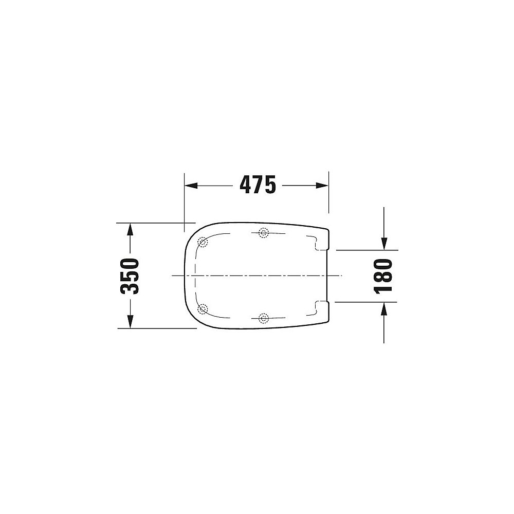 Duravit D-Code WC-Sitz Weiß Hochglanz 360x50x475mm, ohne Absenkautomatik, Edelstahl... DURAVIT-0067410000 4021534427671 (Abb. 3)