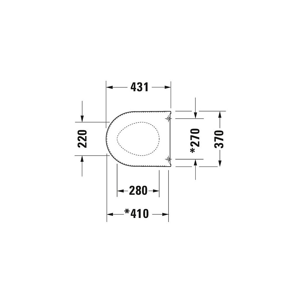 Duravit WC-Sitz, D-shaped, Weiß HG 370x43x431mm mit Absenkautomatik, Sitzgarnitur ... DURAVIT-0069890000 4021534634338 (Abb. 29)