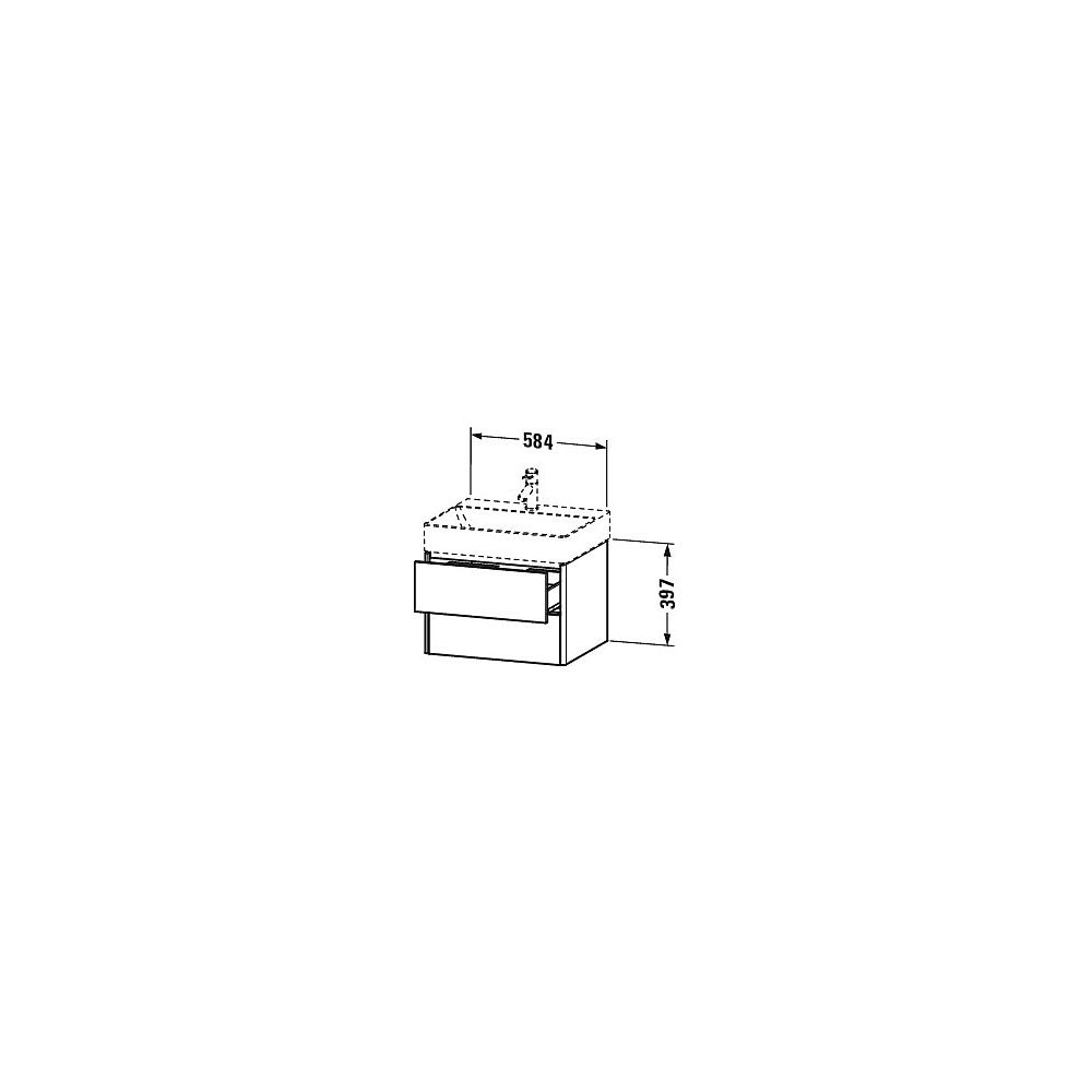 Duravit XSquare Waschtischunterbau wandhäng. 460x584x397mm Taupe Matt, Grifflos, ... DURAVIT-XS416109191 4053424523705 (Abb. 11)