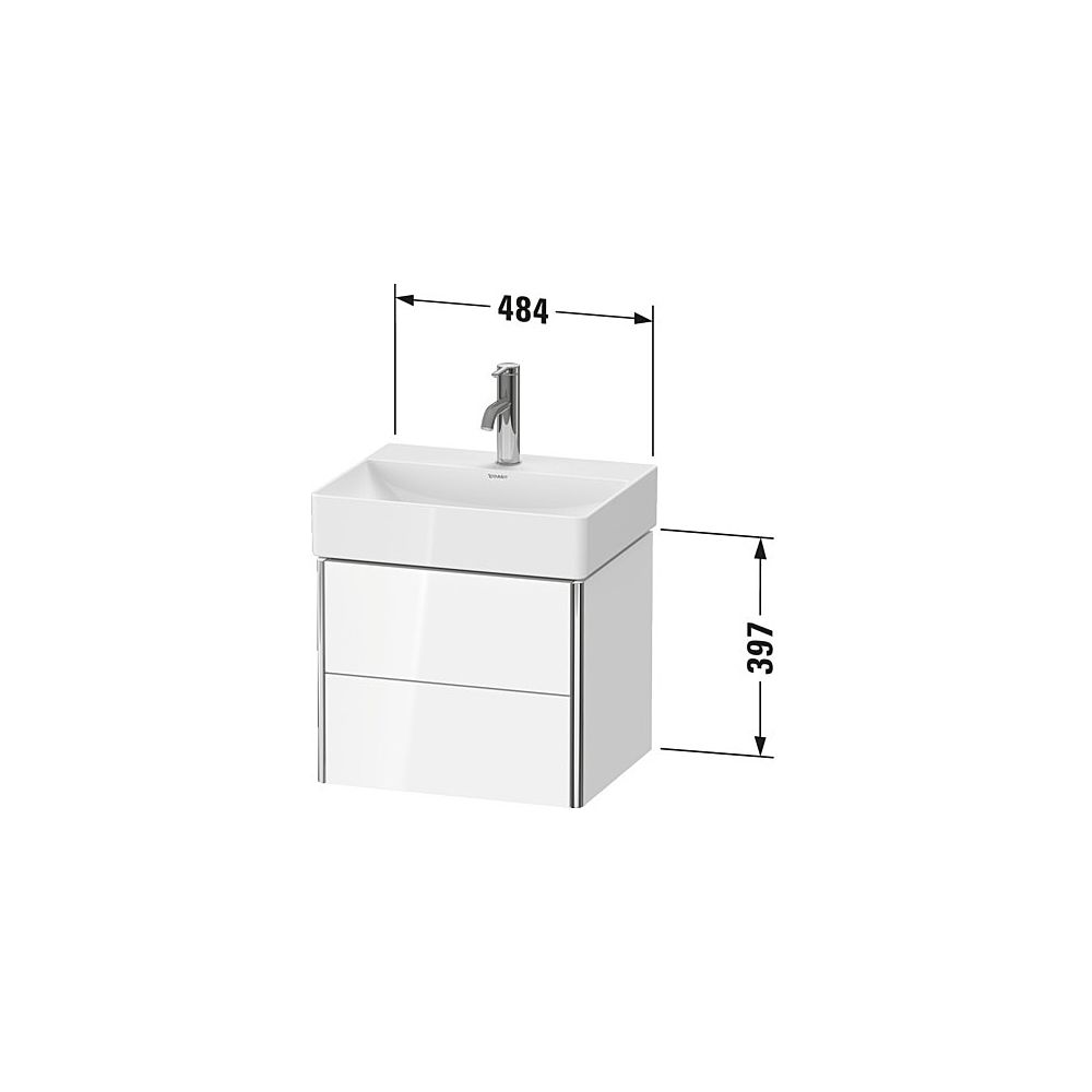 Duravit XSquare Waschtischunterbau wandhäng. 390x484x397mm Compact, Basalt Matt, G... DURAVIT-XS430504343 4063382034878 (Abb. 3)