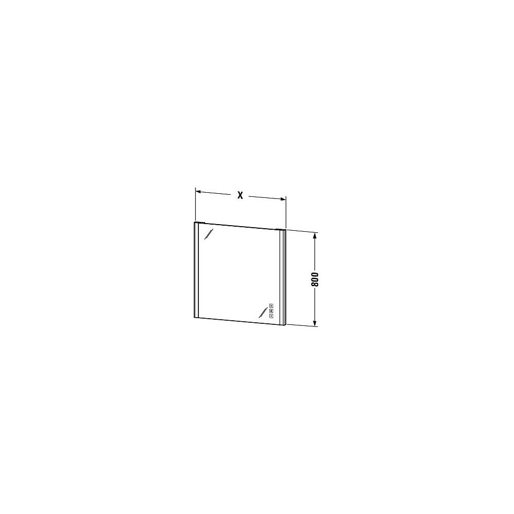 Duravit XSquare Spiegel Wandmontage 33x600x800mm, Chrom Hochglanz, LED, 43W, B... DURAVIT-XS7011000000000 4063382615220 (Abb. 8)
