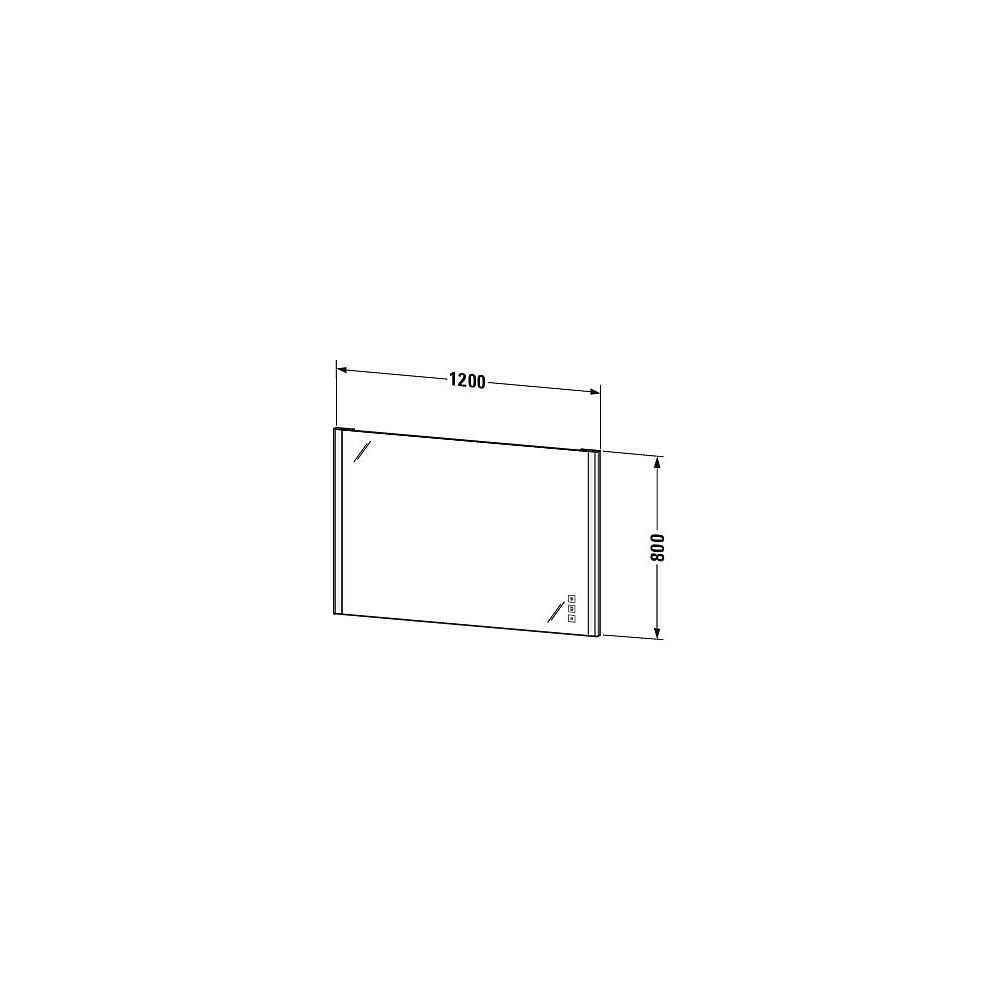 Duravit XSquare Spiegel Wandmontage 33x1200x800mm, Chrom Hochglanz, LED, 64W, ... DURAVIT-XS7014000000000 4063382615312 (Abb. 7)