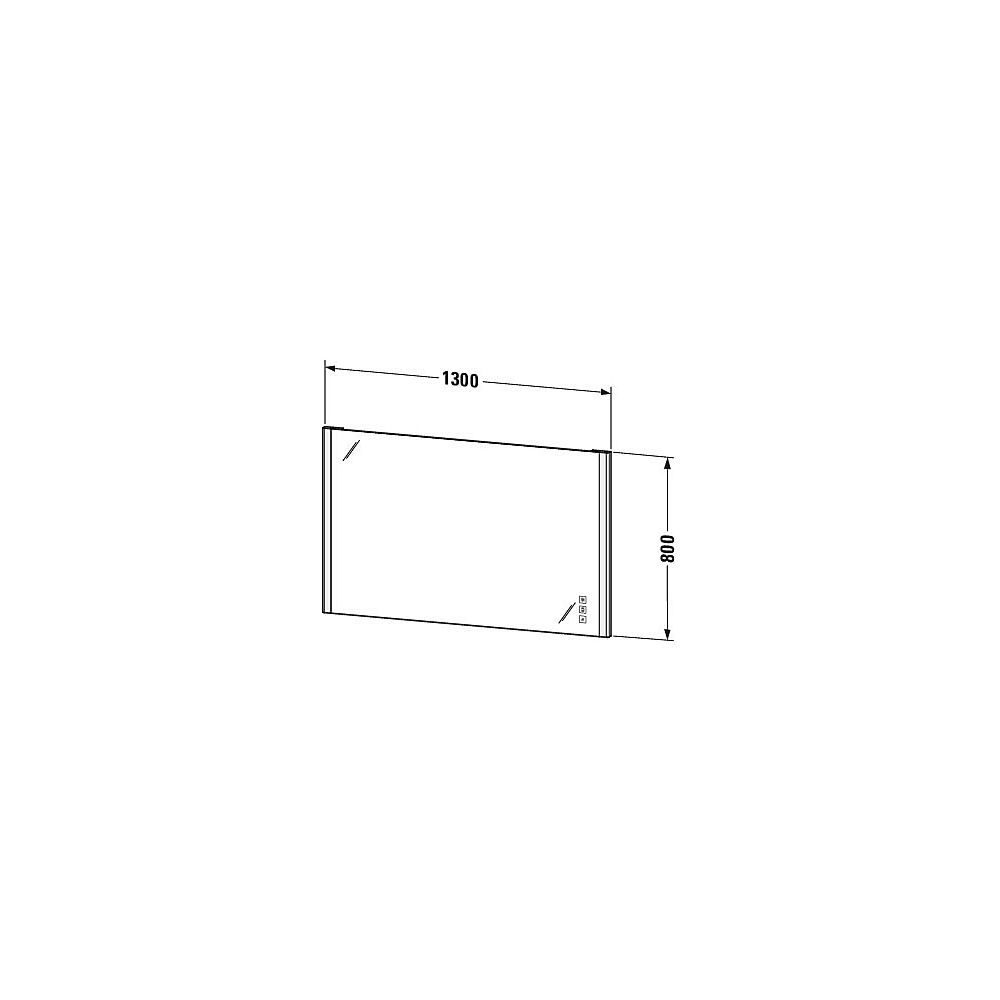 Duravit XSquare Spiegel Wandmontage 33x1300x800mm, Chrom Hochglanz, LED, 68W, ... DURAVIT-XS7015000000000 4063382615343 (Abb. 2)