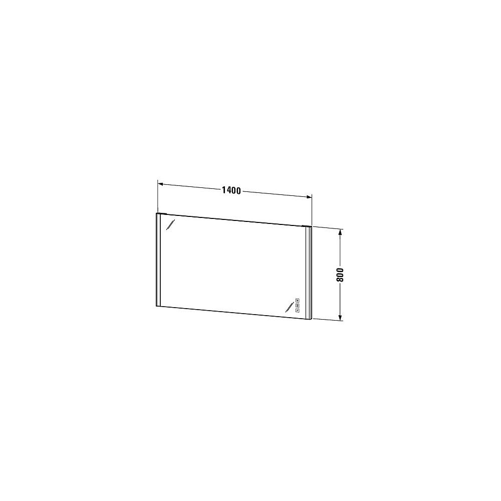 Duravit XSquare Spiegel Wandmontage 33x1400x800mm, Chrom Hochglanz, LED, 72W, ... DURAVIT-XS7016000000000 4063382615374 (Abb. 7)
