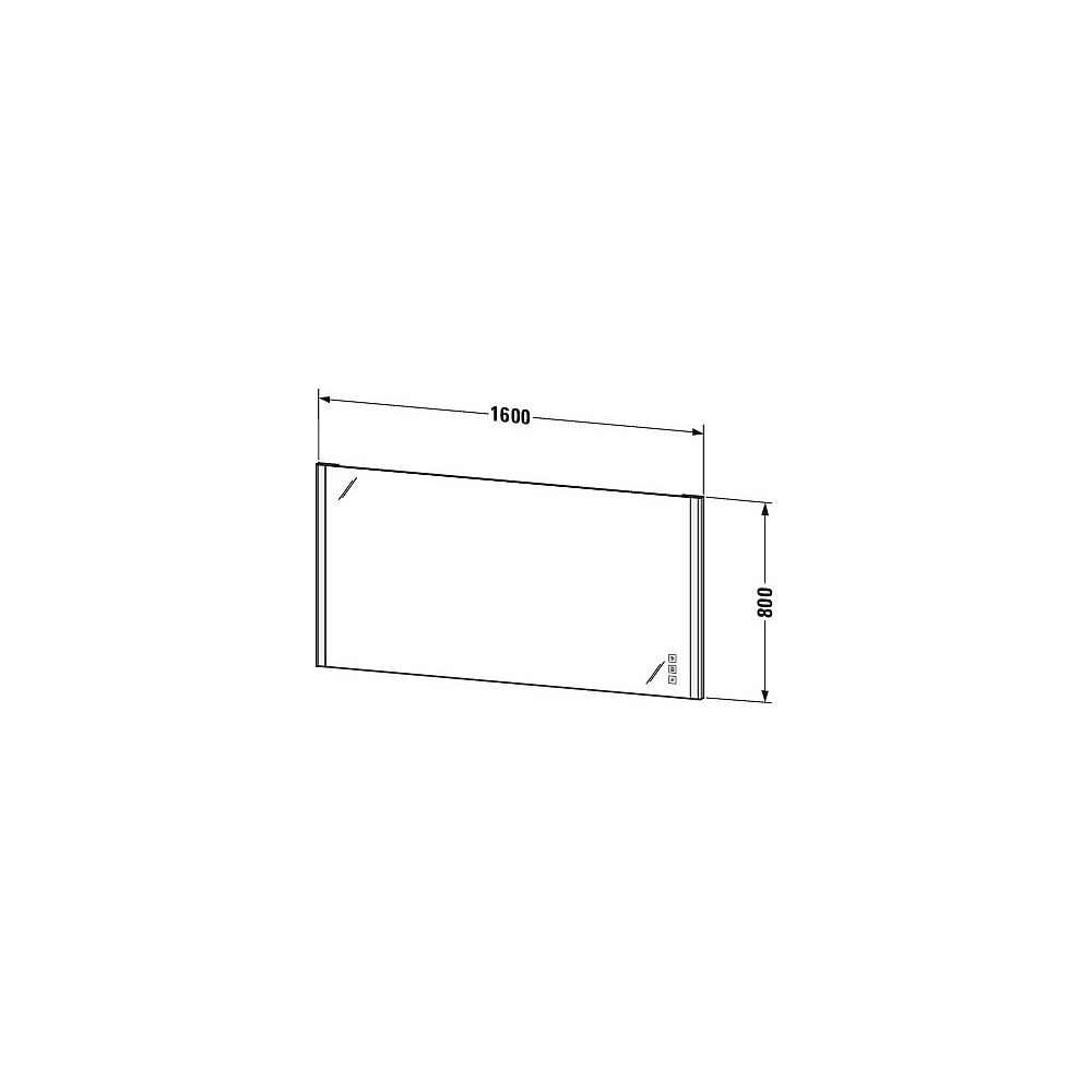 Duravit XSquare Spiegel Wandmontage 33x1600x800mm, Chrom Hochglanz, LED, 78W, ... DURAVIT-XS7017000000000 4063382615404 (Abb. 7)