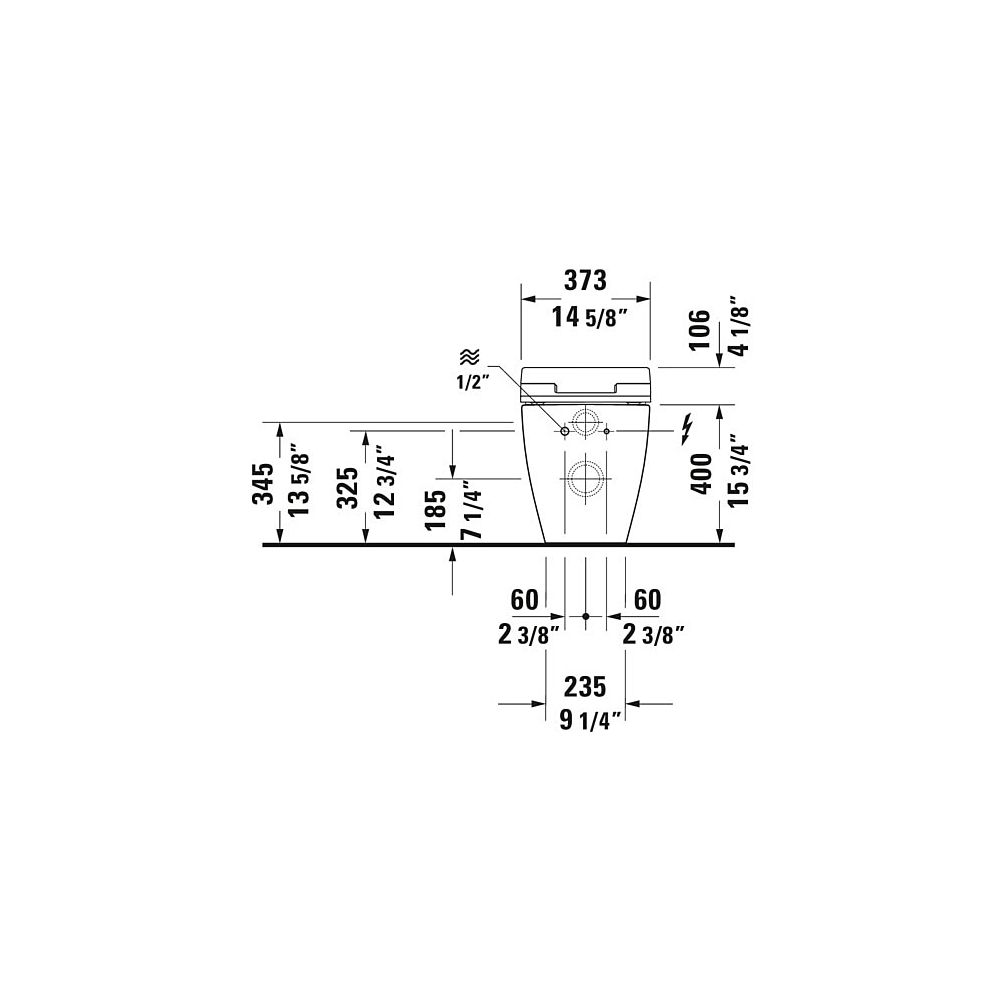 Duravit SensoWash Slim Dusch-WC 539x373mm, Weiß, Absenkautomatik, Fernbedien... DURAVIT-611000002304300 4053424688756 (Abb. 100)