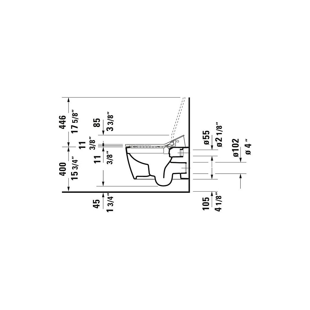 Duravit SensoWash Slim Dusch-WC 539x373mm, Weiß, Absenkautomatik, Fernbedien... DURAVIT-611000002304300 4053424688756 (Abb. 111)