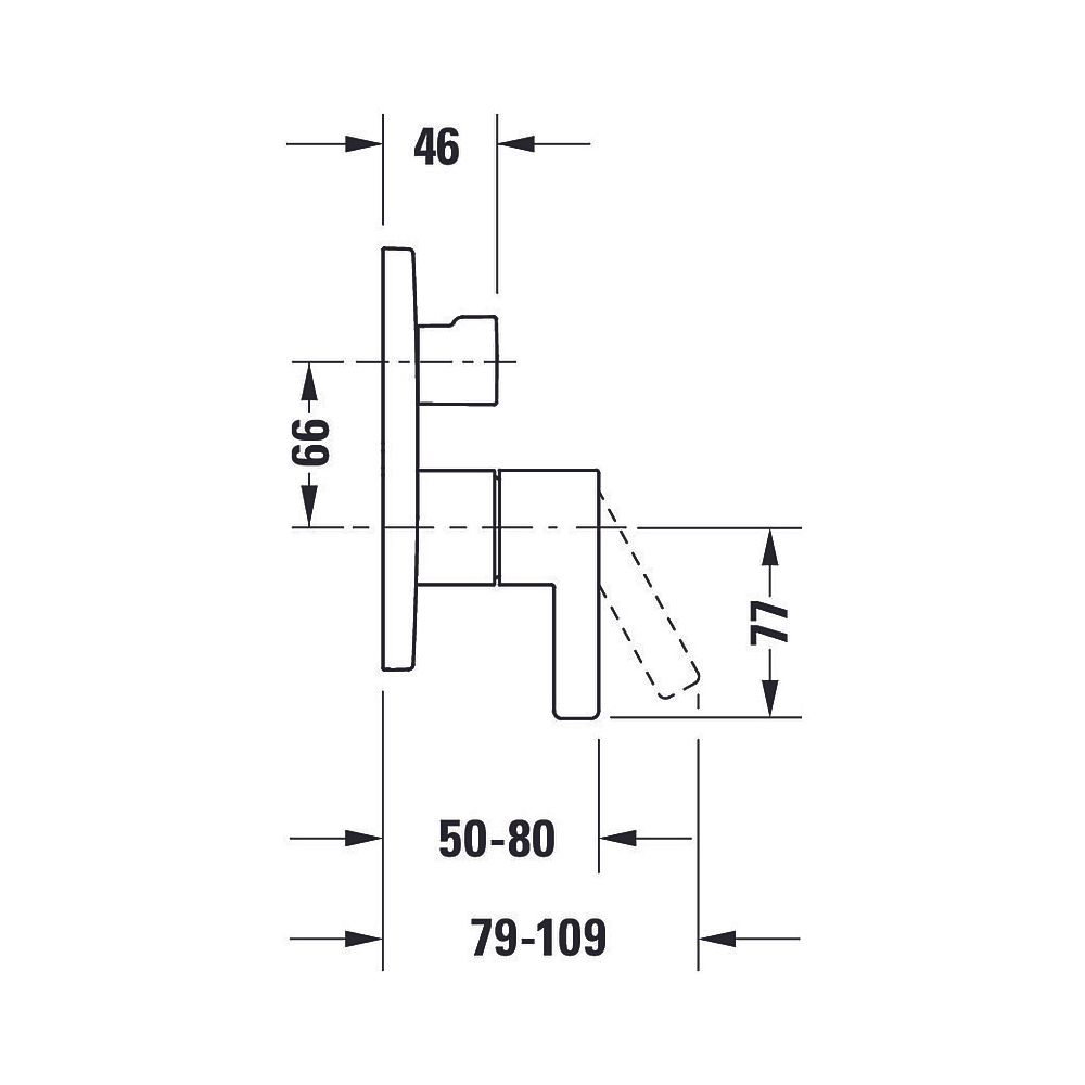 Duravit D-Neo Einhebel-Brausemischer Unterputz, 2 Verbraucher, Chrom, Handbrause,... DURAVIT-DE4210012010 4063382162953 (Abb. 4)