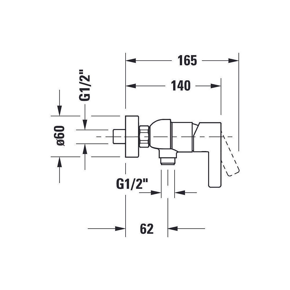Duravit D-Neo Einhebel-Brausemischer Aufputz, Chrom, 18,5l/min, S-Anschlüsse, 1/2... DURAVIT-DE4230000010 8000177305054 (Abb. 5)