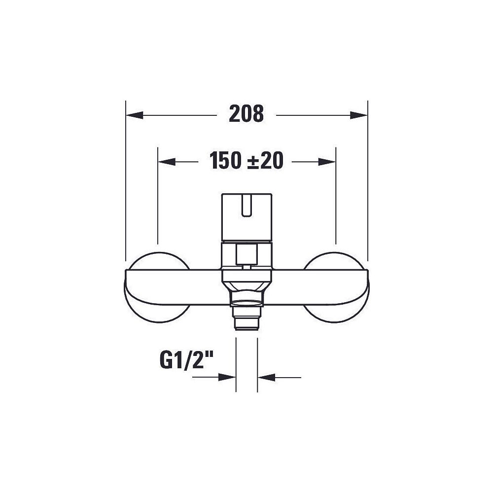 Duravit D-Neo Einhebel-Wannenmischer Aufputz, Chrom, 20,9l/min, S-Anschlüsse, 1/2... DURAVIT-DE5230000010 8000177305078 (Abb. 7)