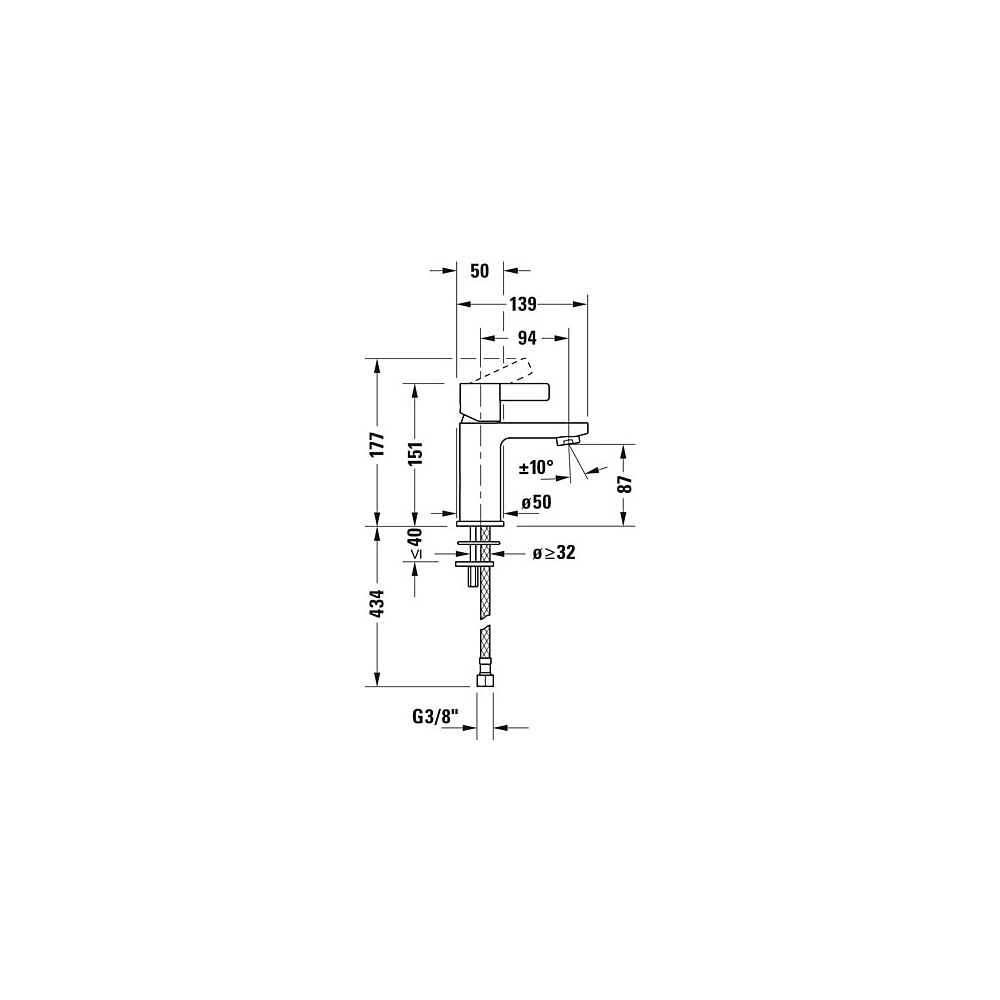 Duravit D-Neo Einhebel-Waschtischmischer S, Chrom, 5l/min, Hebelgriff, Ausladung... DURAVIT-DE1010002010 8000177304989 (Abb. 16)