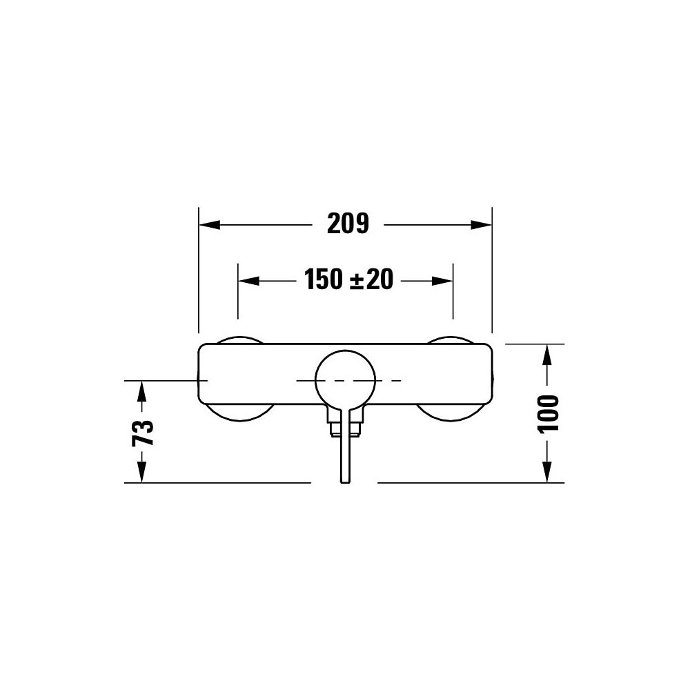 Duravit D-Neo Einhebel-Brausemischer Aufputz, Chrom, 18,5l/min, S-Anschlüsse, 1/2... DURAVIT-DE4230000010 8000177305054 (Abb. 8)