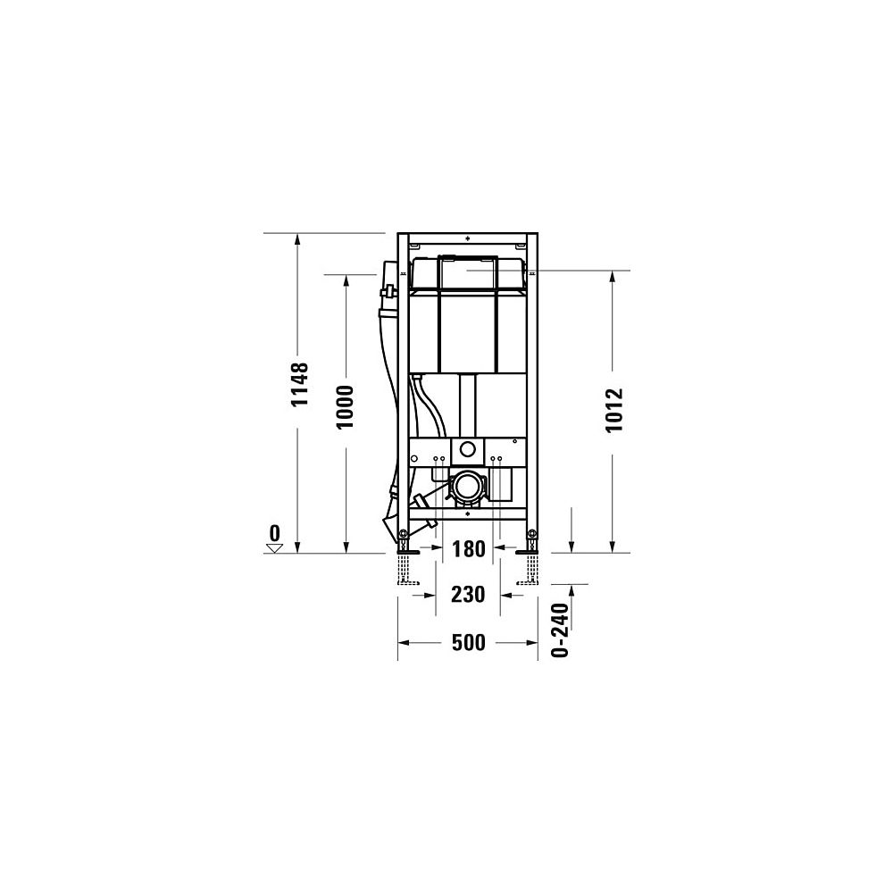 Duravit Installationselement Trockenbau für WC DuraSystem 155x500x1148mm, Geruchs... DURAVIT-WD1014000000 4063382128607 (Abb. 4)