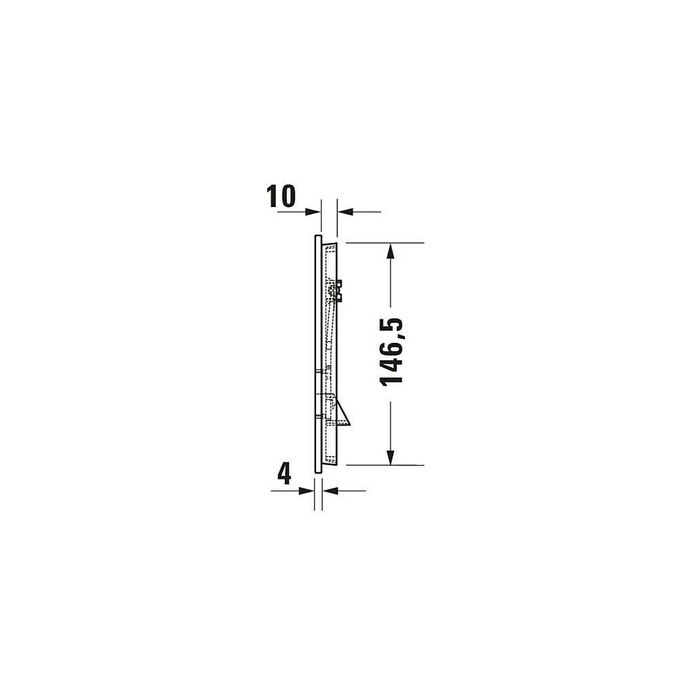 Duravit DuraSystem A1 Betätigungsplatte mechanisch für WC Dual Flush Aufgesetzt, ... DURAVIT-WD5002012000 4053424507316 (Abb. 4)