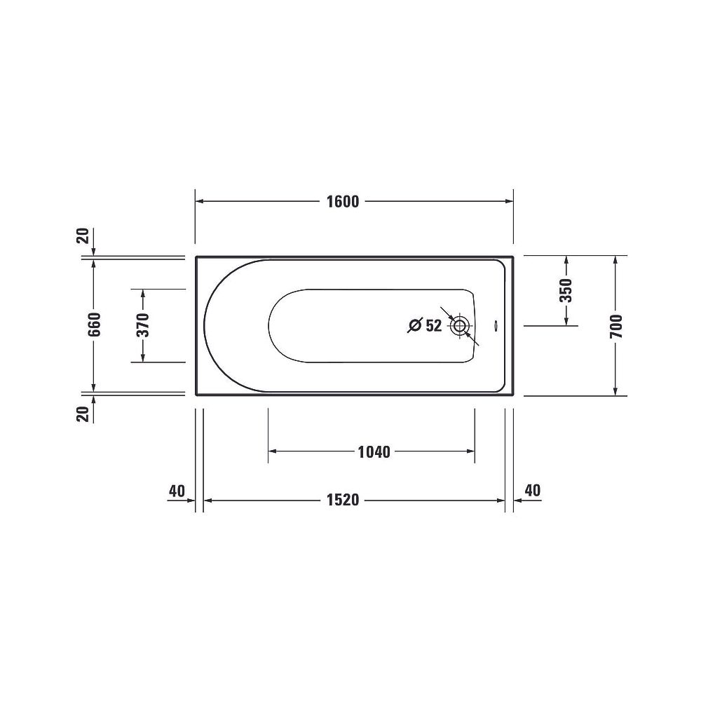 Duravit D-Neo Whirlwanne Rechteckig, Einbau, 700x1600x485mm, Jet Project, 1 Rü... DURAVIT-760472000JP1000 4063382135612 (Abb. 3)