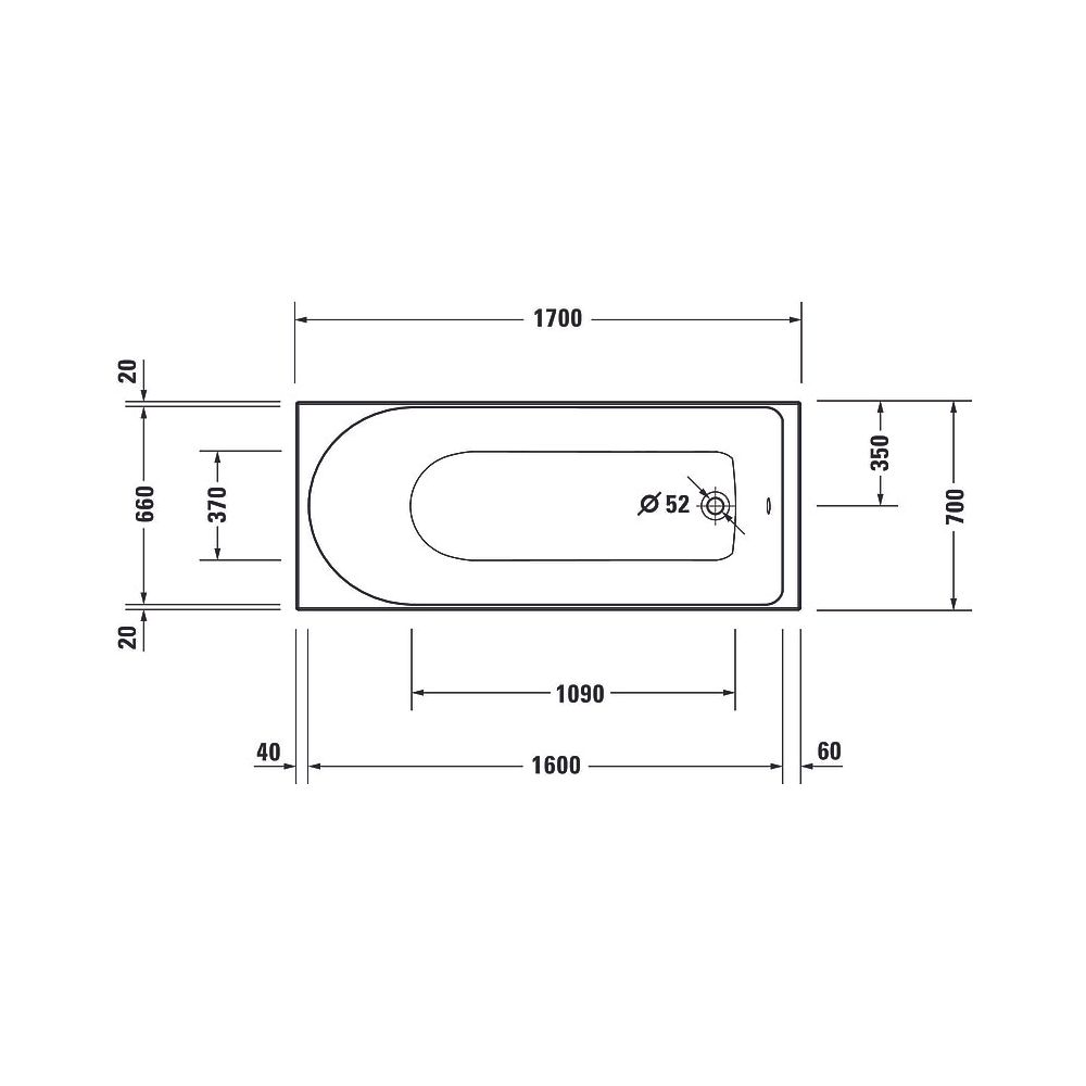 Duravit D-Neo Whirlwanne Rechteckig, Einbau, 700x1700x485mm, Jet Project, 1 Rü... DURAVIT-760478000JP1000 4063382135643 (Abb. 4)