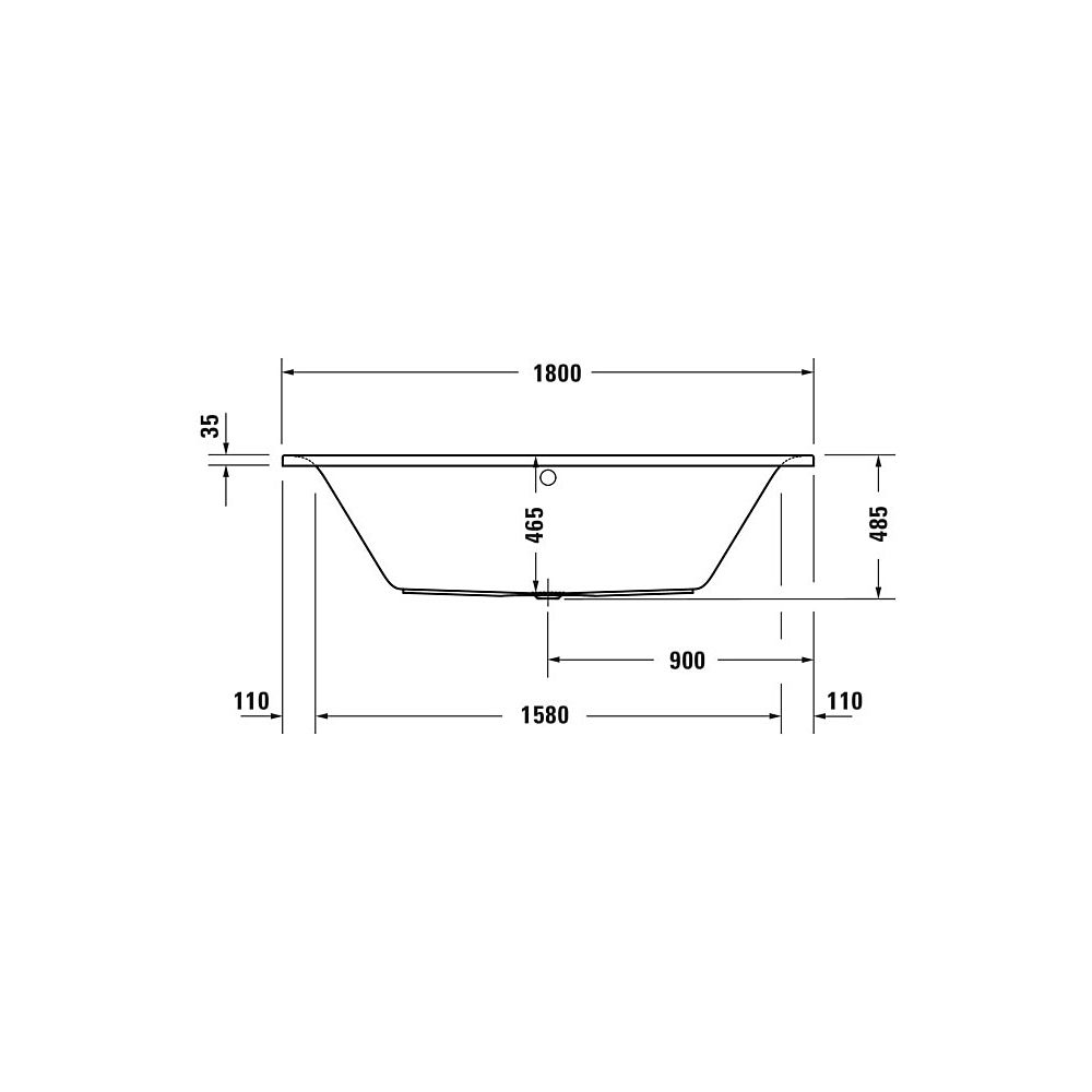 Duravit D-Neo Whirlwanne Rechteckig, Einbau, 800x1800x485mm, Jet Project, 2 Rü... DURAVIT-760476000JP1000 4063382135636 (Abb. 5)