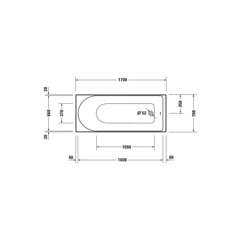 Duravit D-Neo Whirlwanne Rechteckig, Einbau, 700x1700x485mm, Jet Project, 1 R... DURAVIT-760478000JP1000 4063382135643 (Abb. 10)