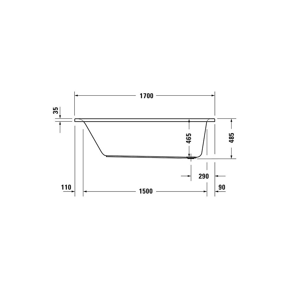 Duravit D-Neo Whirlwanne Rechteckig, Einbau, 700x1700x485mm, Jet Project, 1 R... DURAVIT-760478000JP1000 4063382135643 (Abb. 11)