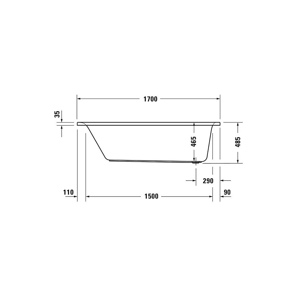 Duravit D-Neo Whirlwanne Rechteckig, Einbau, 750x1700x485mm, Jet Project, 1 R... DURAVIT-760479000JP1000 4063382135650 (Abb. 11)