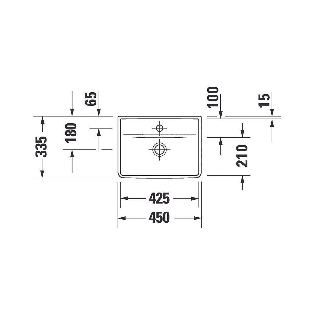 Duravit D-Neo Handwaschbecken 335x450x160mm, Weiß Hochglanz, Rechteckig, 1 Waschpla... DURAVIT-0738450070 4063382012487 (Abb. 8)