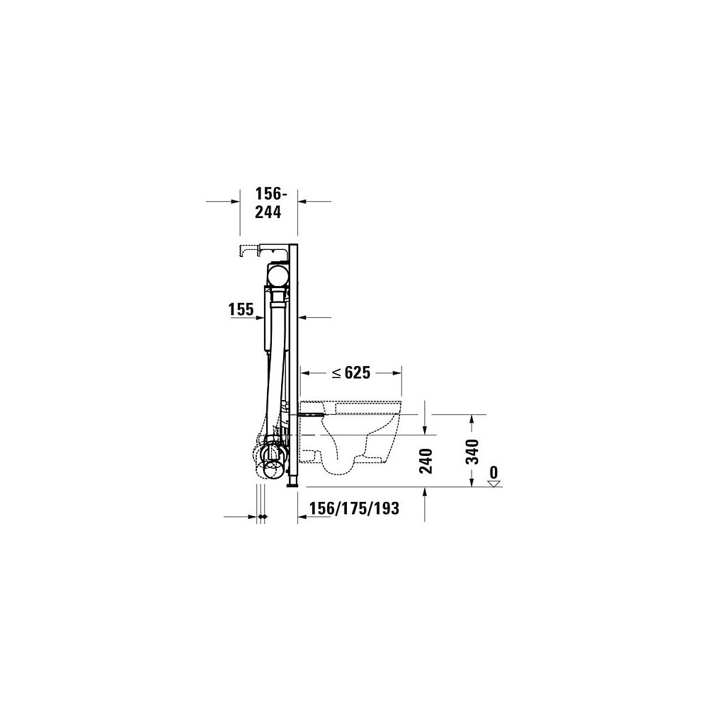 Duravit Installationselement Trockenbau für WC DuraSystem 155x500x1148mm, Geruchs... DURAVIT-WD1014000000 4063382128607 (Abb. 5)