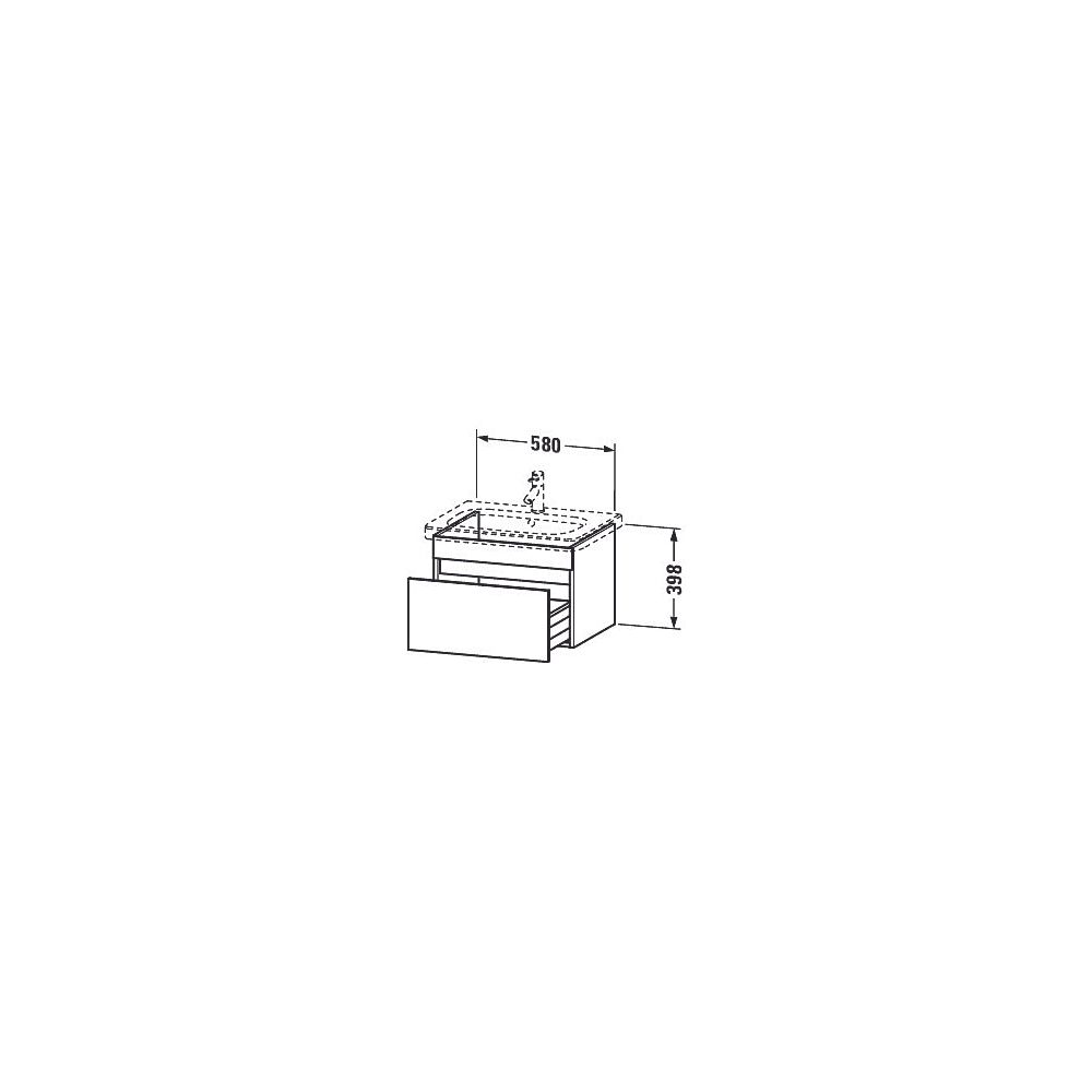 Duravit DuraStyle Waschtischunterbau wandh. 448x580x398mm Mattweiß, Dekor/Korpus B... DURAVIT-DS638001843 4021534916236 (Abb. 5)