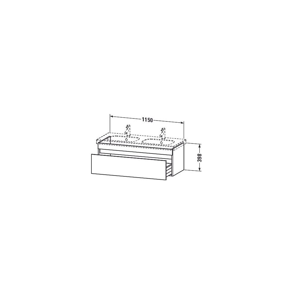 Duravit DuraStyle Waschtischunterbau wandh. 453x1150x398mm Graphit Matt, Dekor/Kor... DURAVIT-DS638604918 4053424313627 (Abb. 4)
