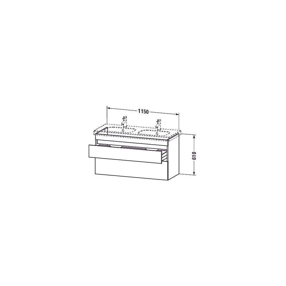 Duravit DuraStyle Waschtischunterbau wandh. 453x1150x610mm Nusb.dunkel Matt, Griff... DURAVIT-DS648602121 4053424630694 (Abb. 4)