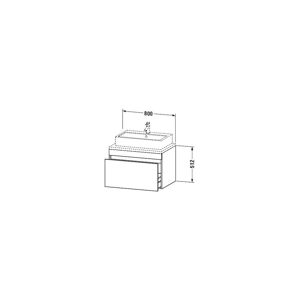 Duravit DuraStyle Konsolenwaschtischunterbau wandh. 548x800x512mm ohne KSP Eiche M... DURAVIT-DS531201616 4063382144805 (Abb. 3)