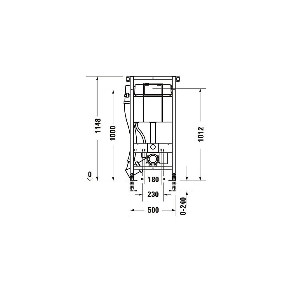 Duravit Installationselement Trockenbau für WC DuraSystem 155x500x1148mm, Geruchs... DURAVIT-WD1014000000 4063382128607 (Abb. 6)
