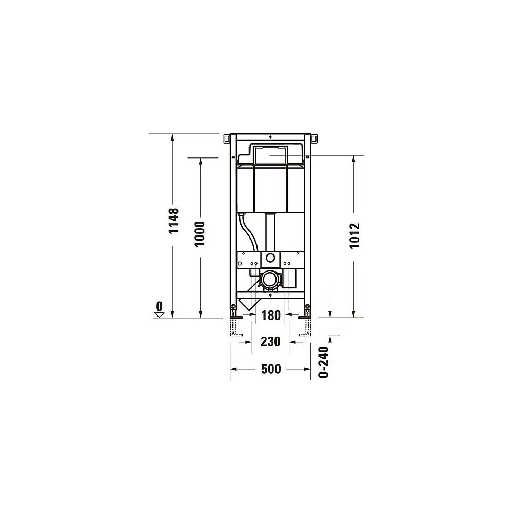 Duravit Installationselement Trockenbau Standard für WC DuraSystem 155x500x1148mm... DURAVIT-WD1011000000 4063382128546 (Abb. 6)