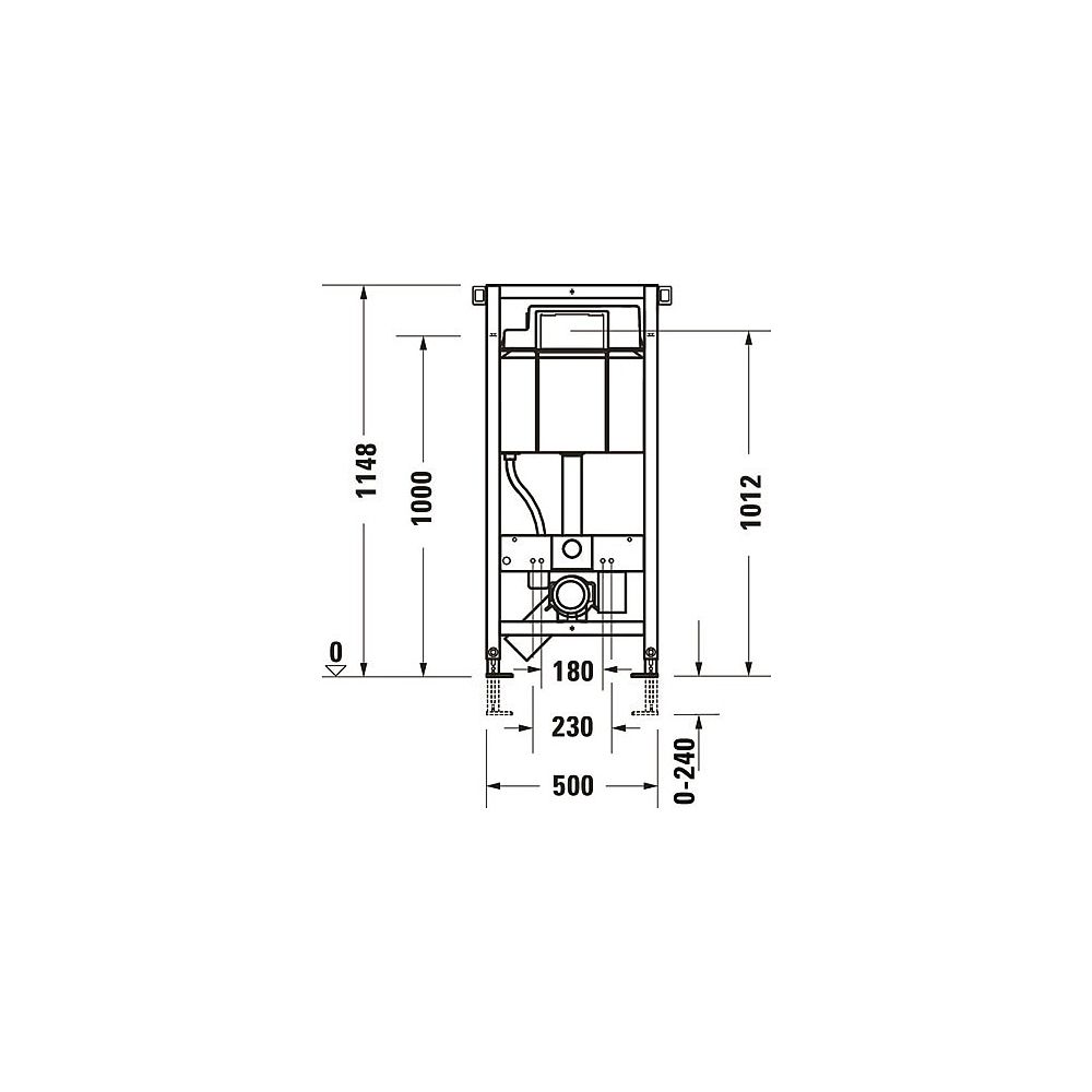 Duravit Installationselement Trockenbau für WC DuraSystem 155x500x1148mm, HYG, Hö... DURAVIT-WD1013000000 4063382128584 (Abb. 3)