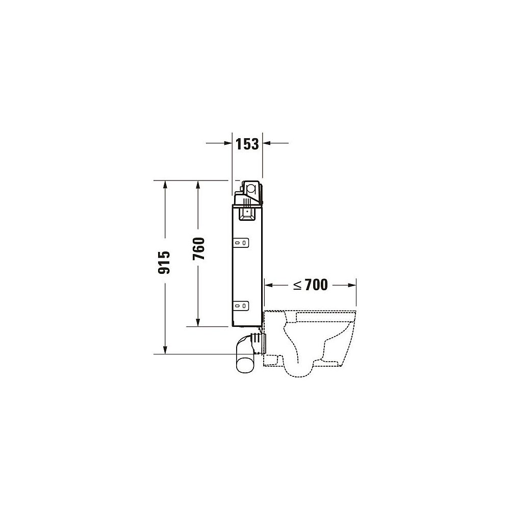 Duravit Installationselement Nasseinbau für WC DuraSystem 153x445x915mm, Nasseinb... DURAVIT-WD1015000000 4063382128614 (Abb. 2)