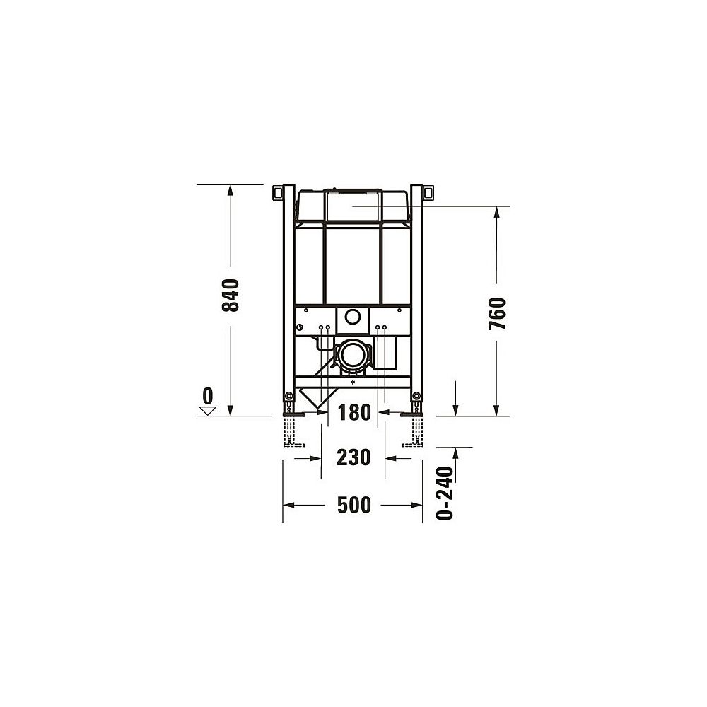 Duravit Installationselement Trockenbau Standard für WC DuraSystem 155x500x840mm,... DURAVIT-WD1016000000 4063382128638 (Abb. 3)