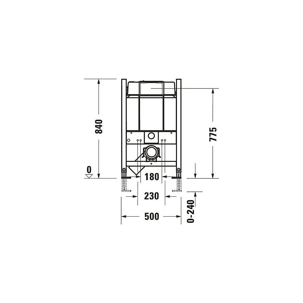 Duravit Installationselement Trockenbau Basic für WC DuraSystem 155x500x840mm, Hö... DURAVIT-WD1017000000 4063382128652 (Abb. 3)