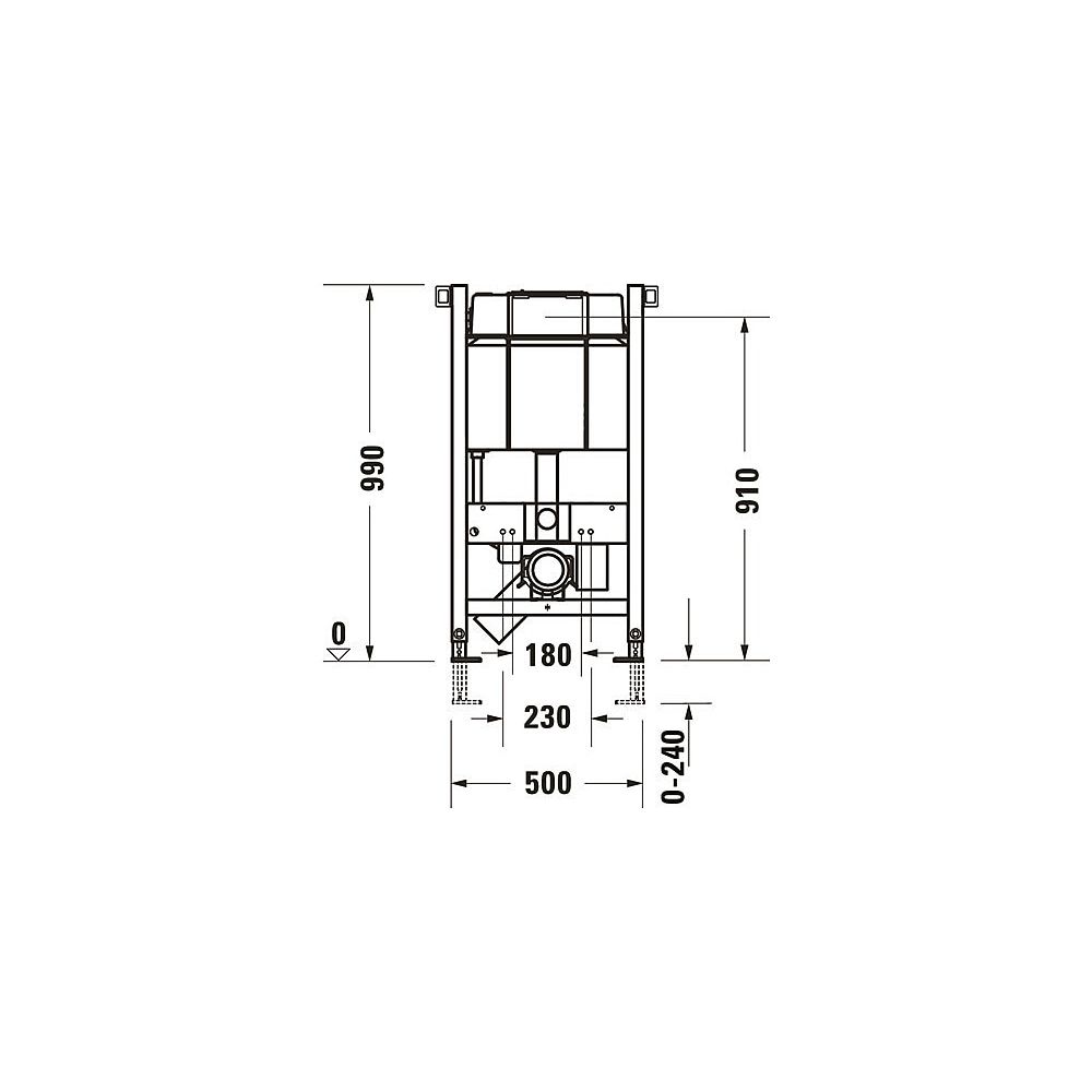 Duravit Installationselement Trockenbau Standard für WC DuraSystem 155x500x990mm,... DURAVIT-WD1018000000 4063382128676 (Abb. 3)
