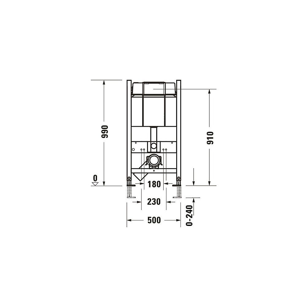 Duravit Installationselement Trockenbau Basic für WC DuraSystem 155x500x990mm, Hö... DURAVIT-WD1019000000 4063382128690 (Abb. 3)