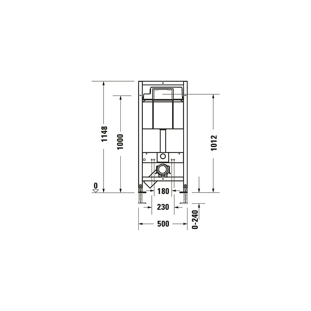 Duravit Installationselement Trockenbau Basic für WC DuraSystem 155x500x1148mm, H... DURAVIT-WD1020000000 4063382128867 (Abb. 3)