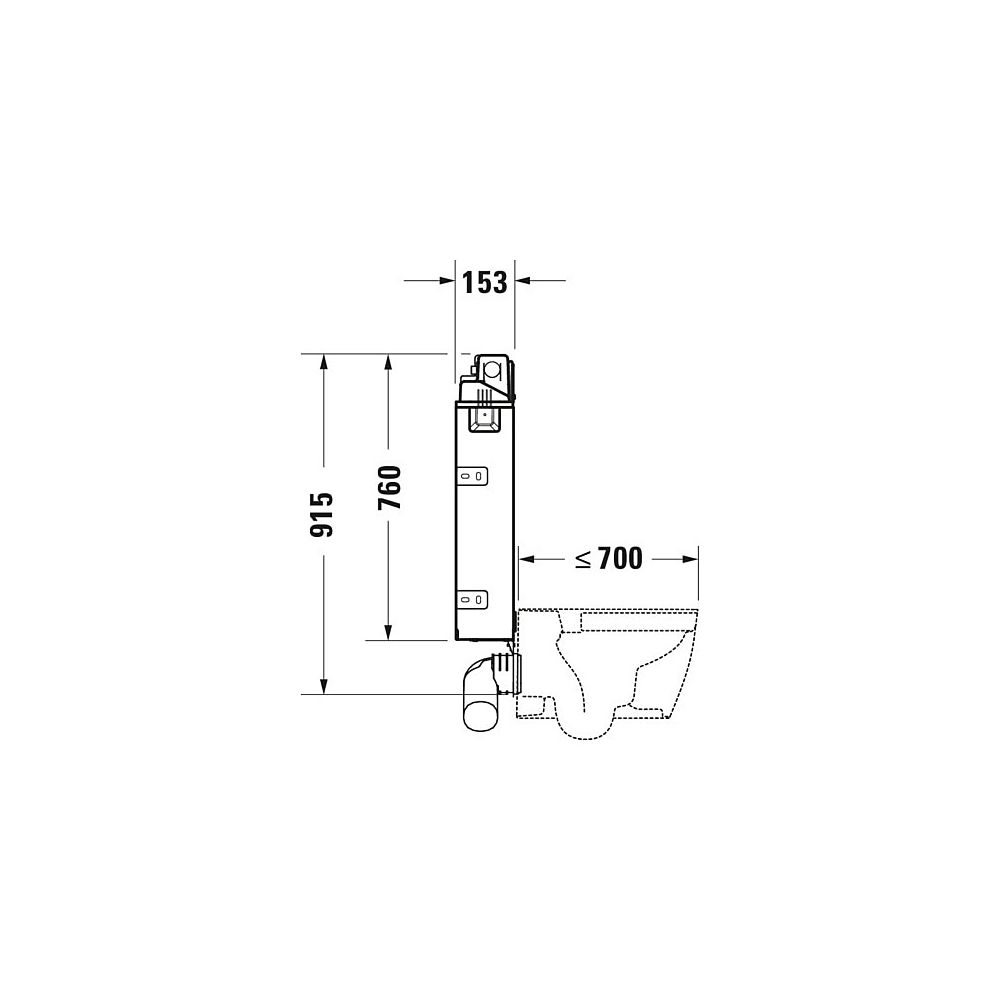 Duravit Installationselement Nasseinbau für WC DuraSystem 153x445x915mm, Nasseinb... DURAVIT-WD1015000000 4063382128614 (Abb. 4)